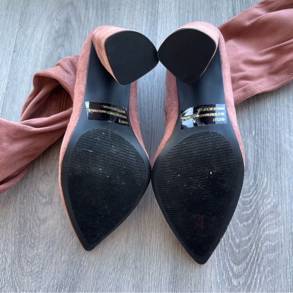 Windsor Suede Pink Over-Knee Boots - Picture 6 of 8